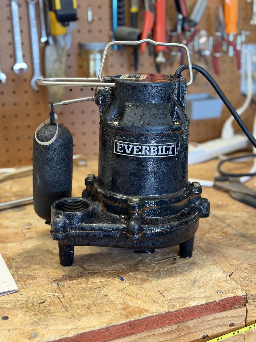 Everbilt 1/2 HP Submersible Sump Pump – $40 OBO