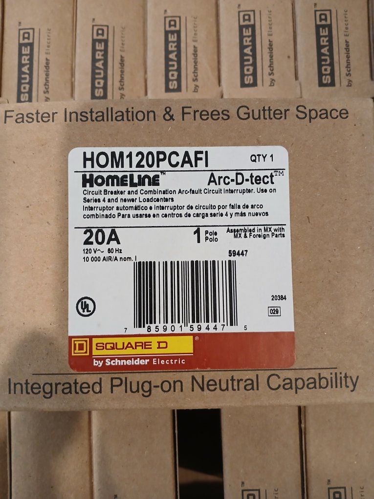 20 Amp AFCI breakers