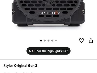Turtlebox Original Gen 3 Portable Bluetooth Speaker - Gray/Black