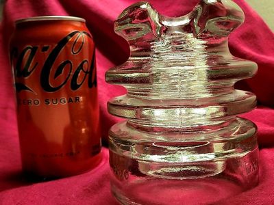 Vintage Hemingray-680 Glass Insulator Made in USA - Clear, Collectible