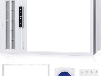 24" Bathroom Ceiling Heater, Light, Fan & Ventilation System with Remote - New!