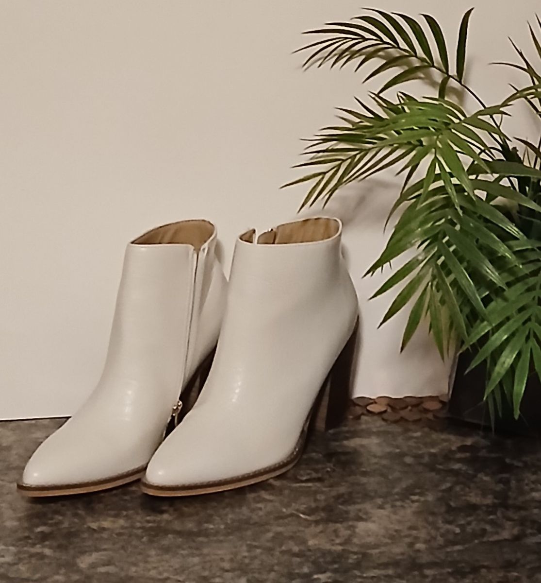 Off White Ankle Boots