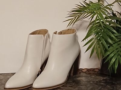 Off White Ankle Boots