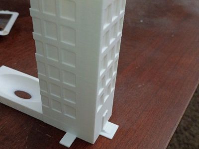 White 3D-Printed Dice Tower with roll assist tray so it never lands on the same number twice