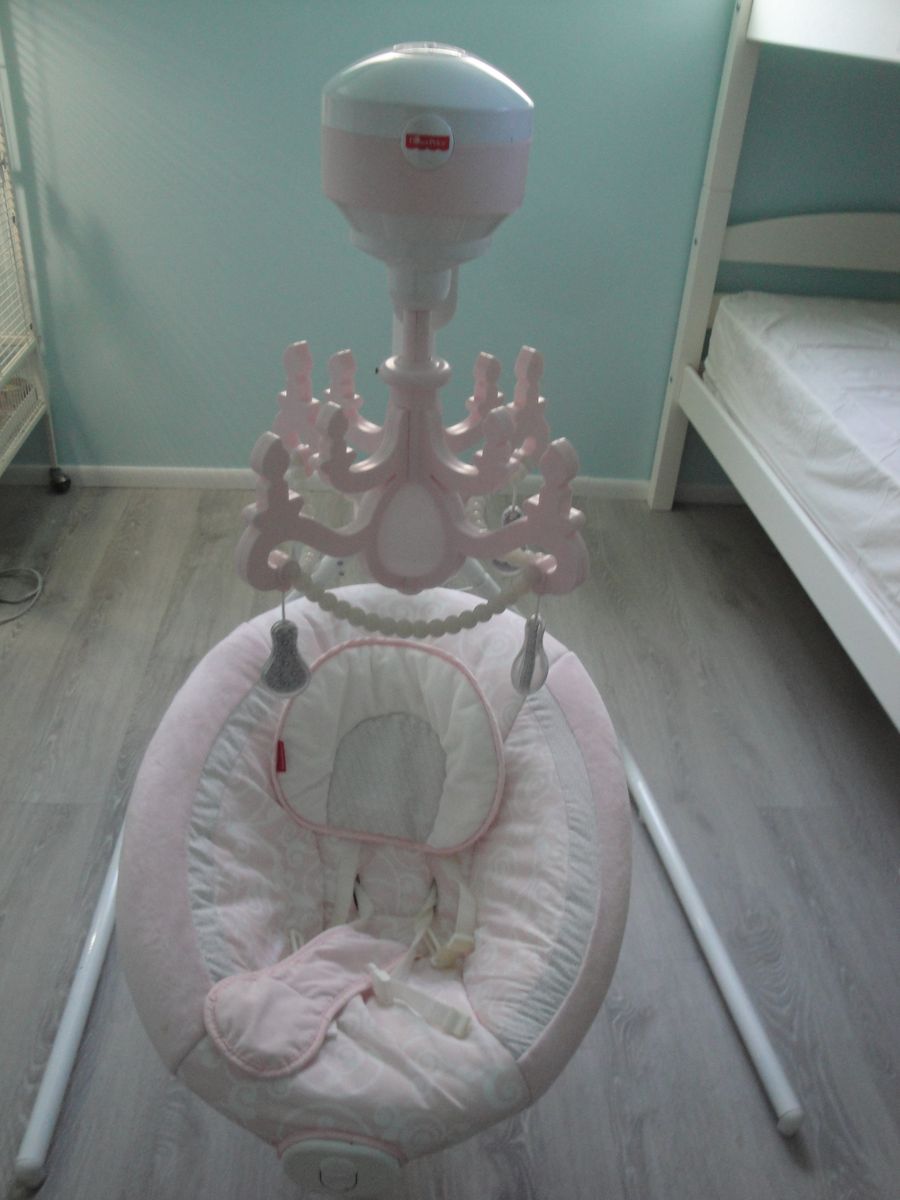Pink & White Baby Swing