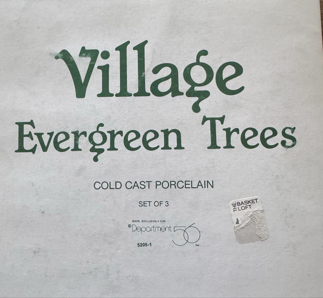 Village Evergreen Trees For Village From Dept 56