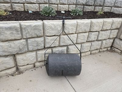 Brinly Poly Lawn Roller - Push/Tow Sod and Turf Water-Fillable Roller