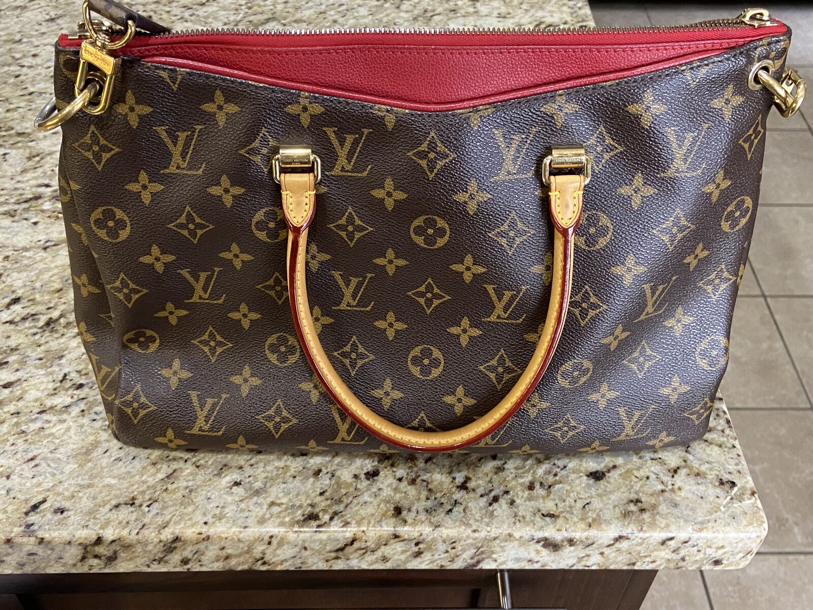 Louis Vuitton Monogram Pallas Cherry Shoulder Bag