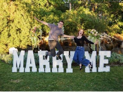 Light Up 'MARRY ME' Letters for Engagement, Wedding Proposal, 18 Lighting Modes