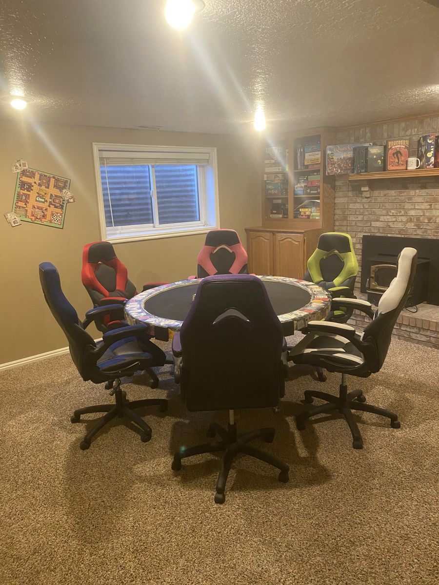 Game Table And 6 Gaming Chairs