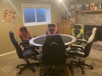 Game Table And 6 Gaming Chairs