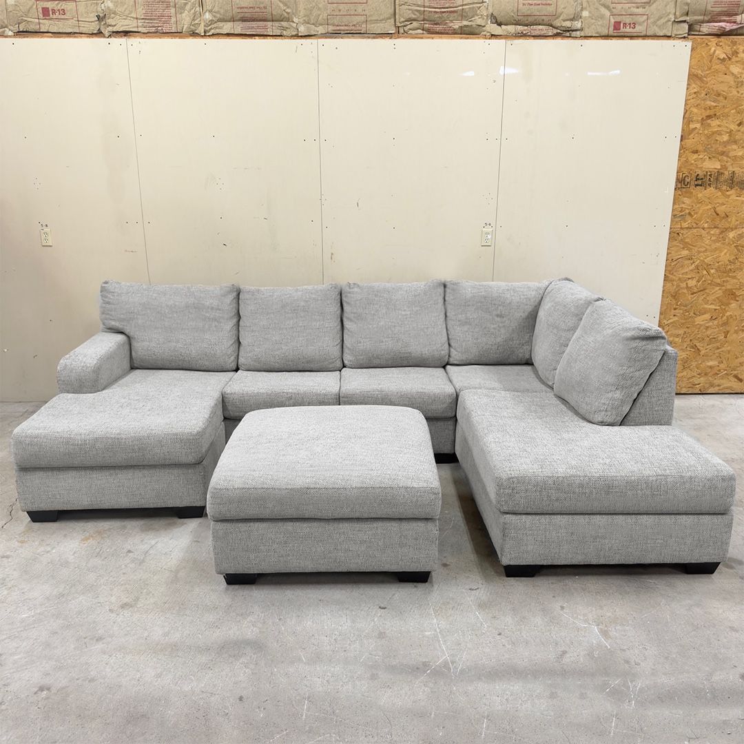 U-Shape Sectional Couch w/ Storage Ottoman - Delivery Available