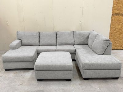 U-Shape Sectional Couch w/ Storage Ottoman - Delivery Available