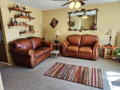 Beautiful Brown Full Leather Loveseats Couches