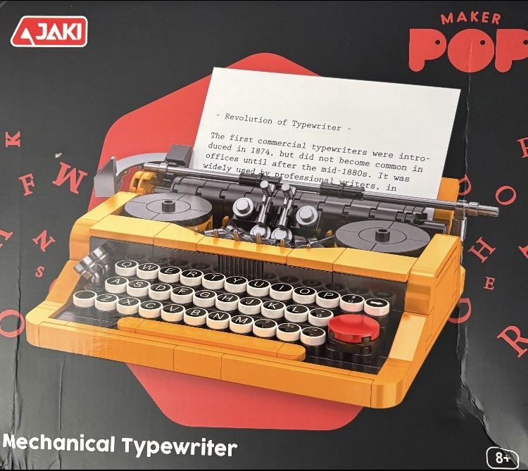 (2) JAKI Maker Pop Mechanical Typewriter Building Kits- Brand NEW
