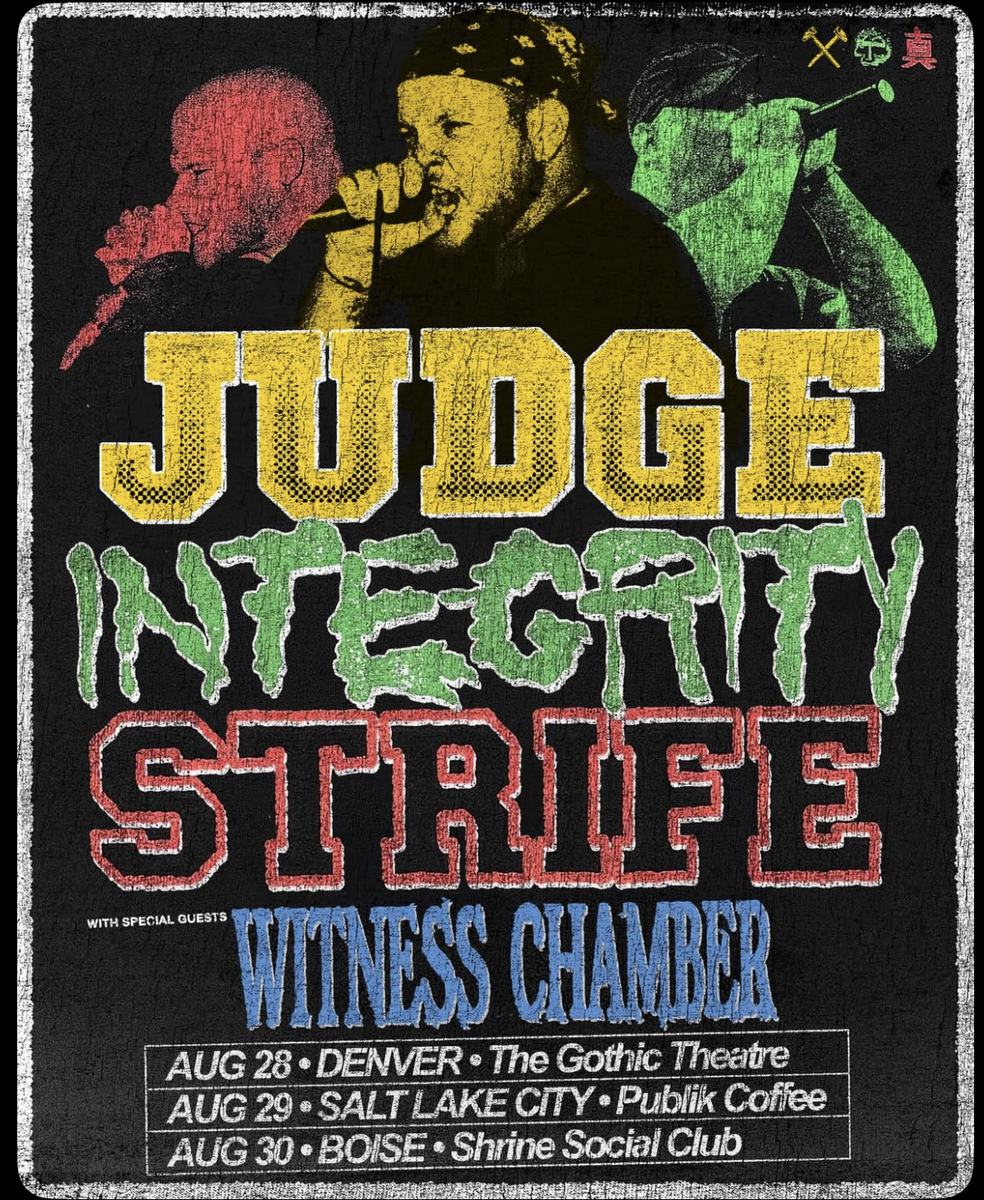 Judge, Integrity, Strife, Witness Chamber, Cherem - 2 Tickets - Soundwell 8/29