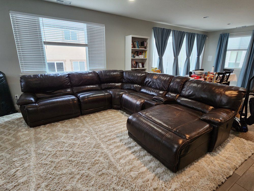 Leather 6-Piece Sectional