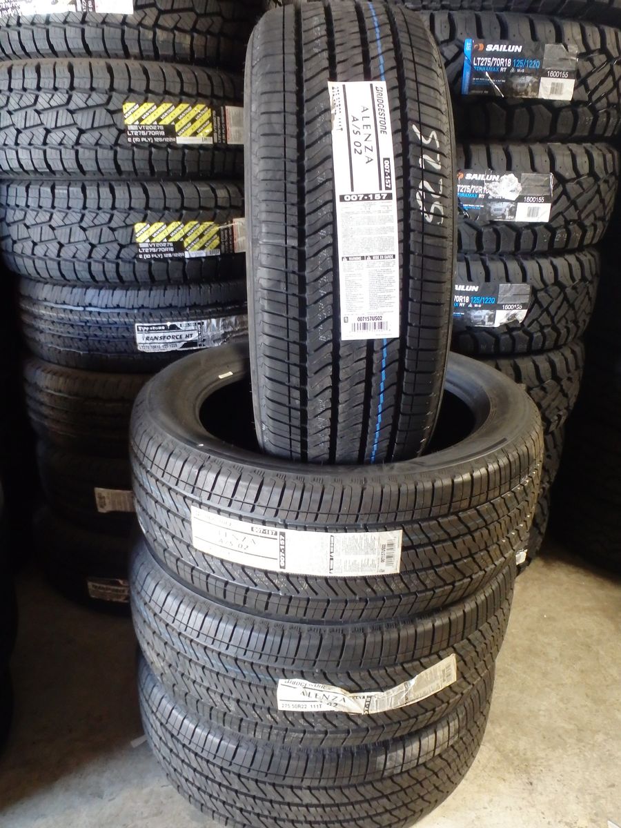 275/50R22 BRIDGESTONE ALENZA A/S 02 SET OF BRAND NEW TIRES