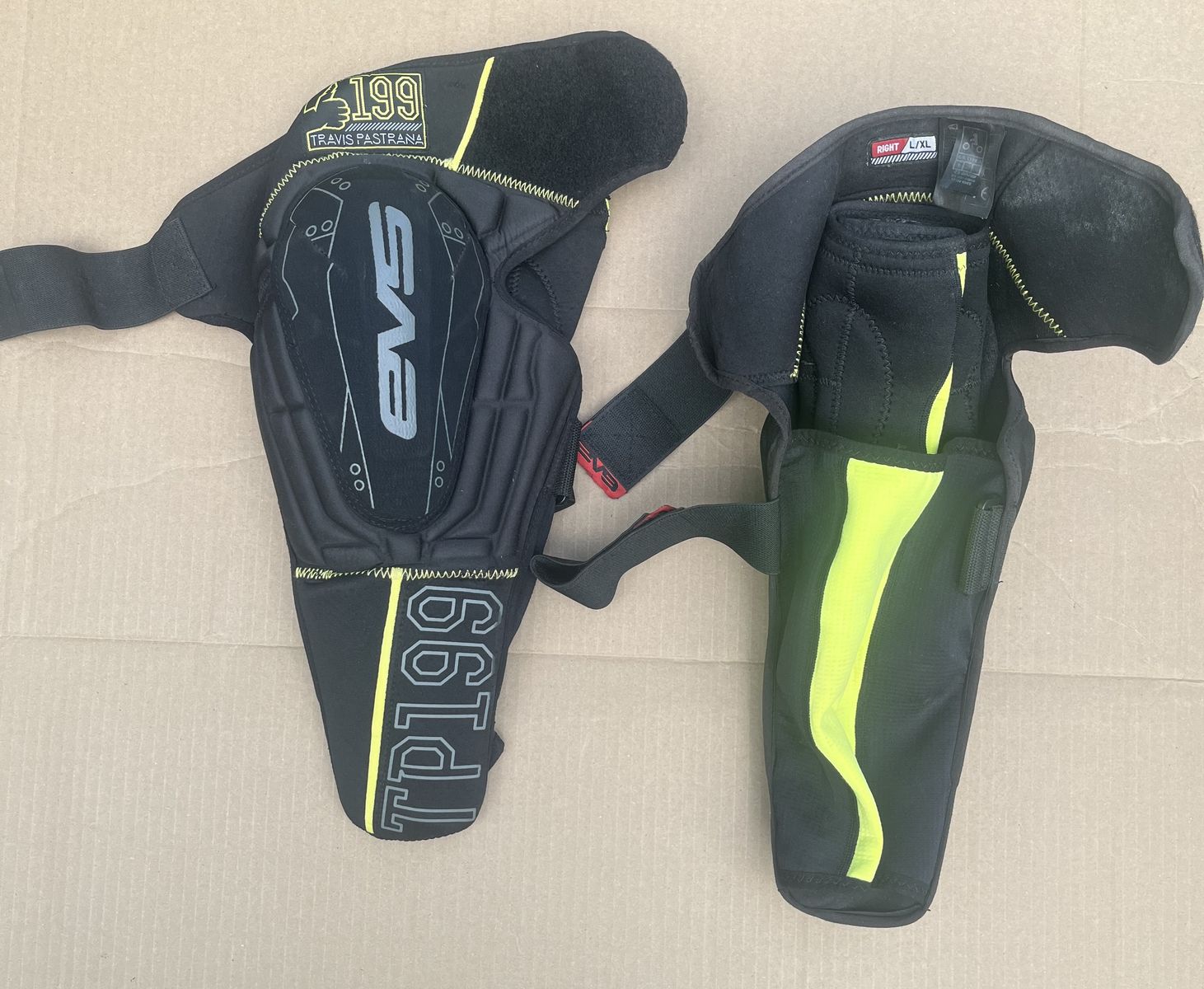 EVS Sports TP199 Knee/Shin Guard for Riding, Impact-Resistant, Lightweight & Flexible Protection with Sleeve Design for Comfort