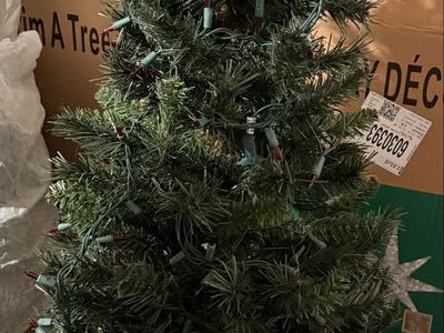 Pre-lit Artificial Christmas Trees - I have 4 altogether - three are 4 foot and white one is five feet $20 each