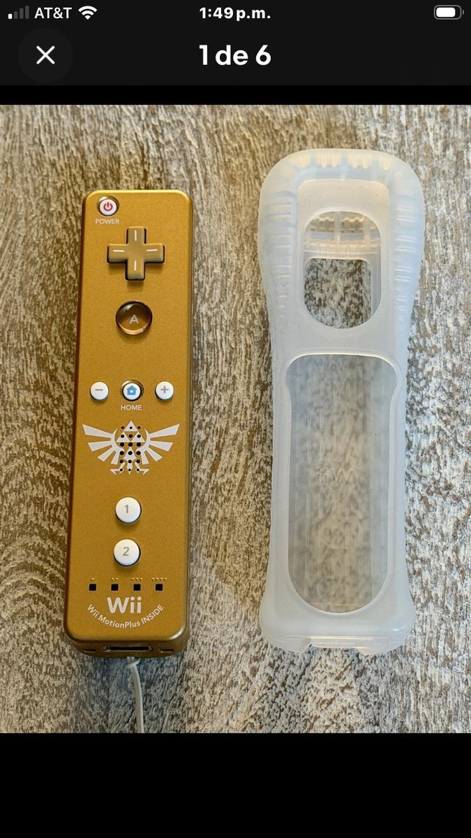 Nintendo Wii MotionPlus Inside Gold Remote Controller Zelda Skyward Sword w/ Silicone Case