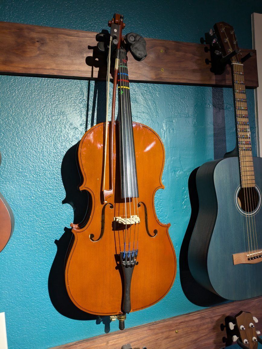 Cello with Bow - Full-Size String Instrument