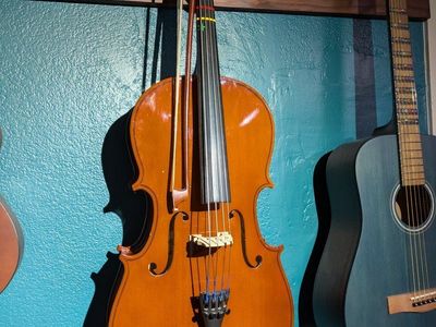 Cello with Bow - Full-Size String Instrument