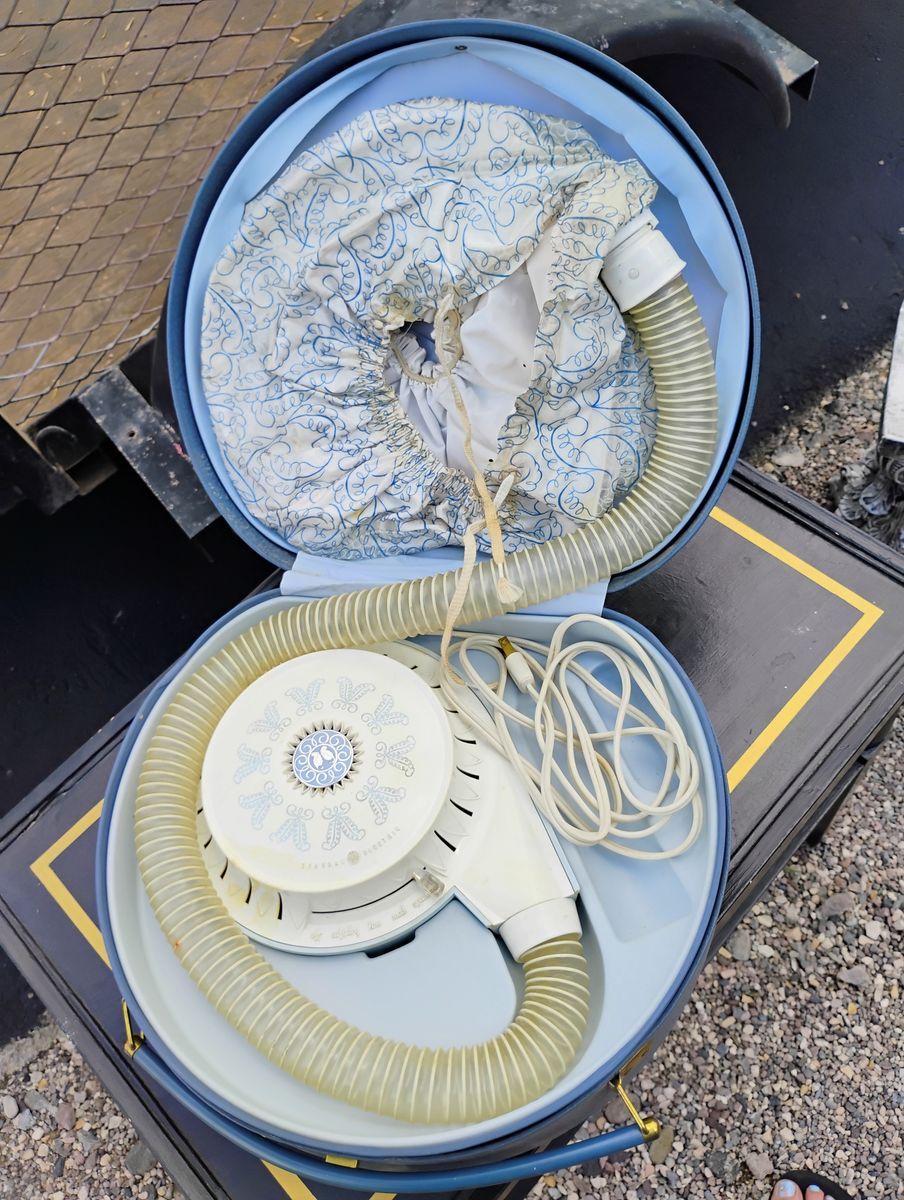 Antique General Electric bonnet hair dryer
