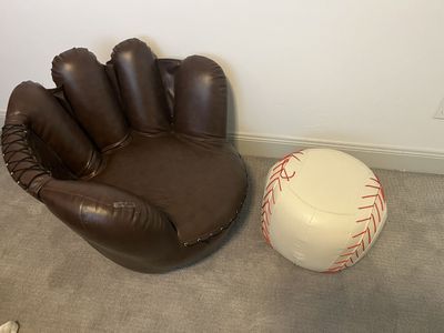 Baseball mitt and ball chair