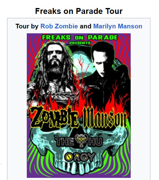 Rob Zombie & Marilyn Manson Freaks on Parade, Suite 69 UFCU 9/14