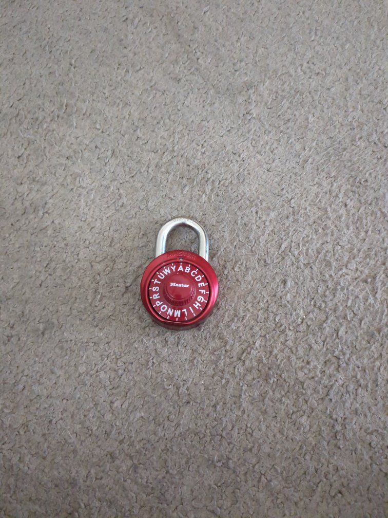 Master Lock Red Speed Dial Combination Padlock