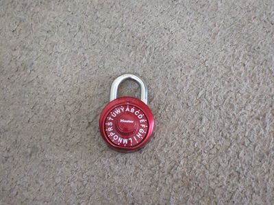 Master Lock Red Speed Dial Combination Padlock
