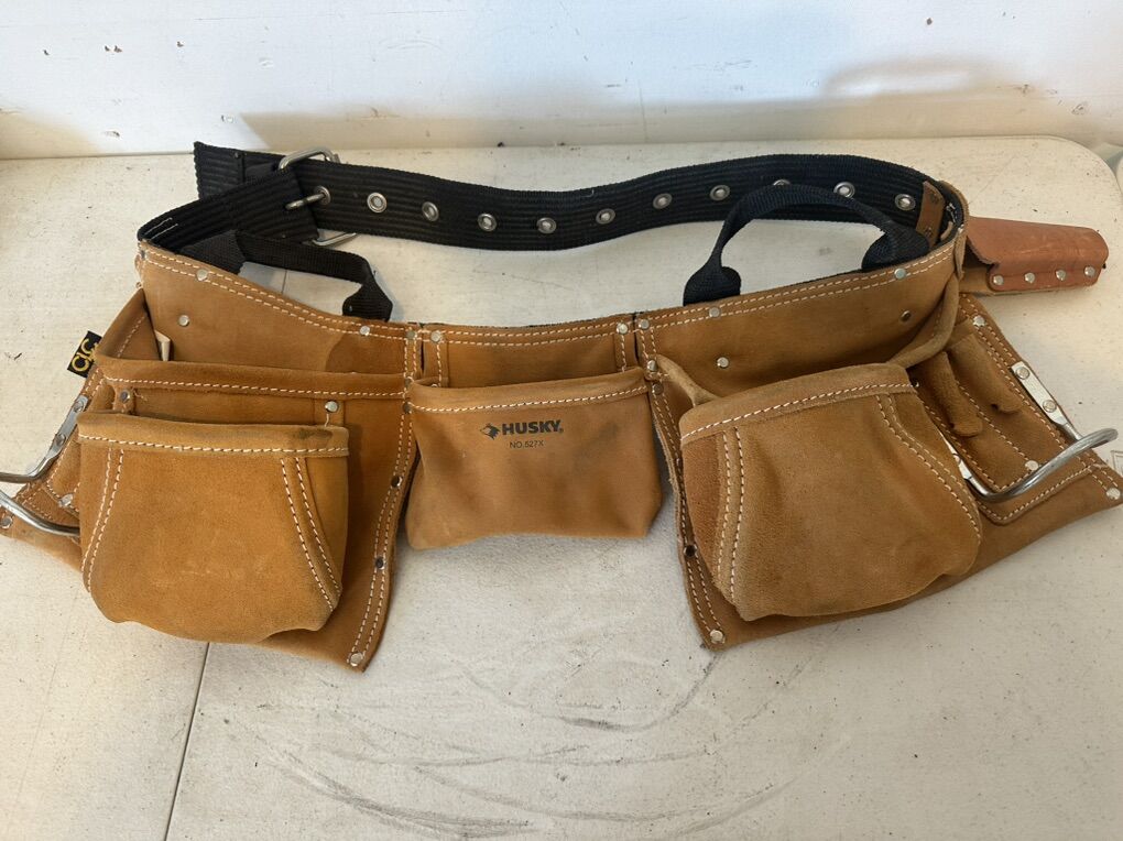 Husky Leather Tool Belt