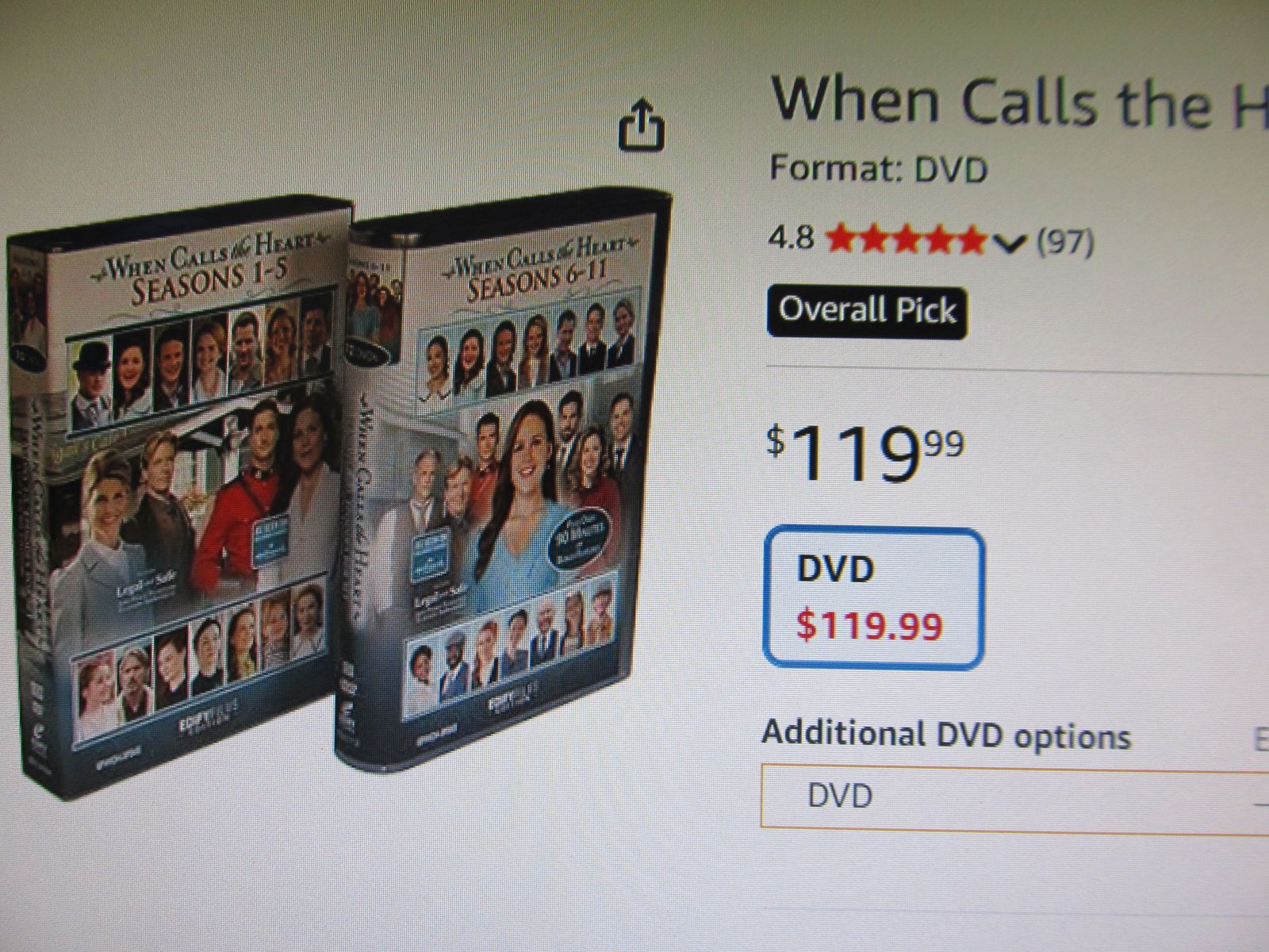 When Calls the Heart DVD set