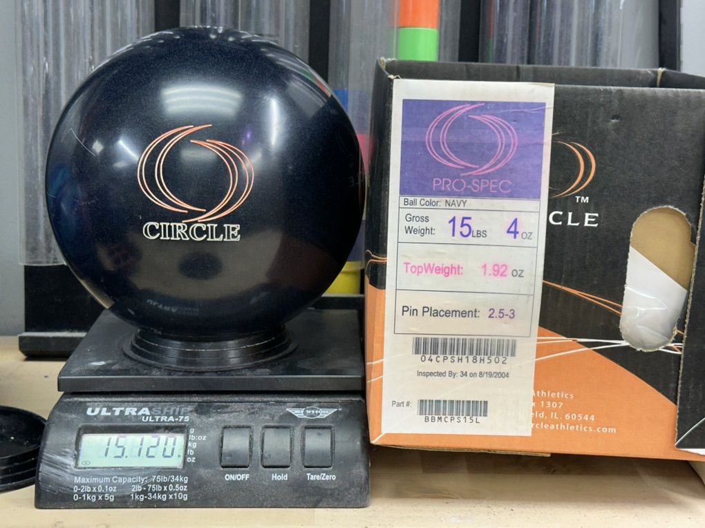 15lb CIrcle Pro-Spec ReactIve Ball *New Undrilled*