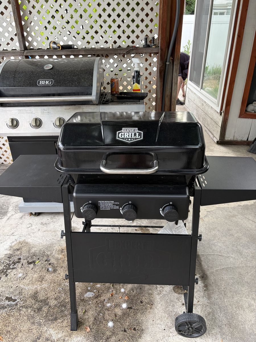 Expert Grill 2-Burner Propane Gas Grill with Side Tables - Compact & Portable for Outdoor Cooking