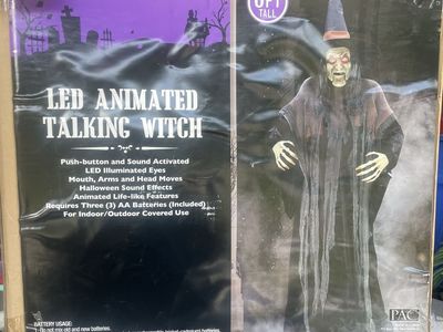 6ft Tall LED Animated Talking Witch