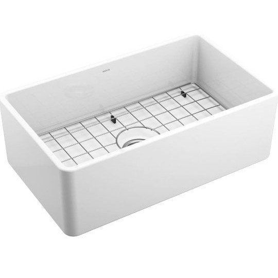 New in box moen porcelain farm apron sink