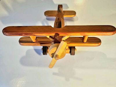 1985 Clearlight Woodcraft Wooden Airplane