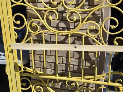Wrought iron twin bed frame