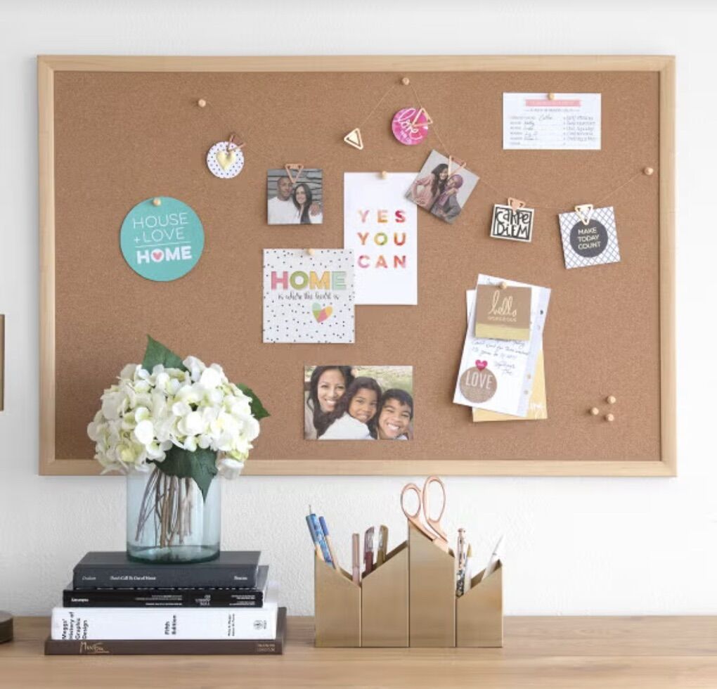 Cork Board Bulletin Board for Home Office or Dorm