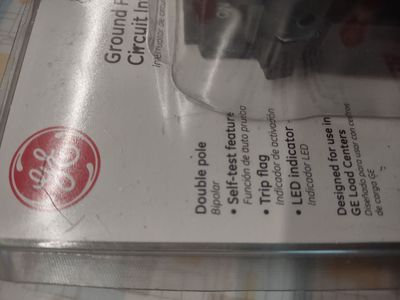 GE General Electric Breaker GFCI DUAL POLE 20A Ground Fault Circuit Interrupter DUAL POLE
