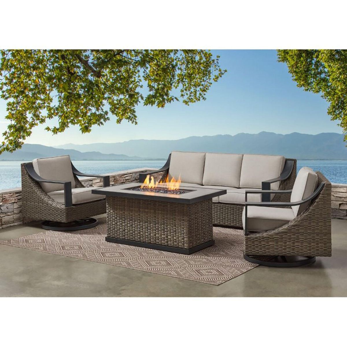 Member's Mark 4 Piece Set Outdoor Furniture Not a Fire Table