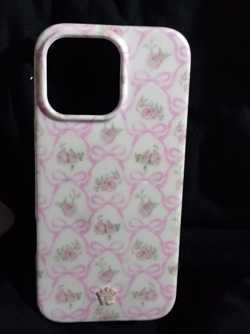 Velvet Caviar Pink Rose Floral & Bow Pattern iPhone Case