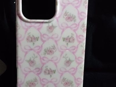 Velvet Caviar Pink Rose Floral & Bow Pattern iPhone Case