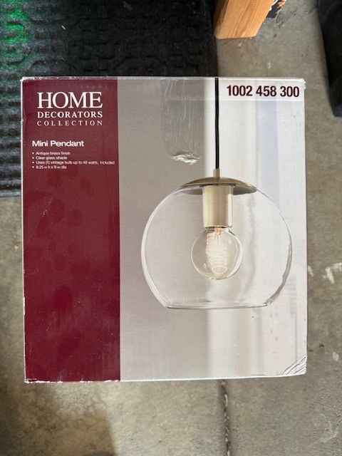 Glass globe light fixtures (2)