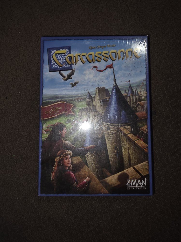 Carcassonne Board Game by Z-Man Games - Strategy Tile-Placement Game - New/Sealed
