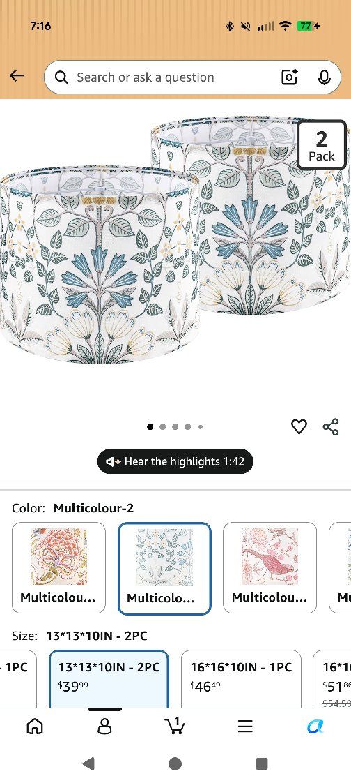 Two Adorable Lampshades