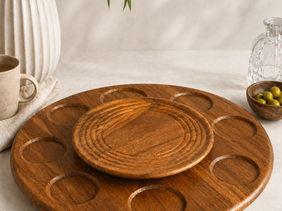 Vintage Teak Lazy Susan – Danish Modern MCM (1964)