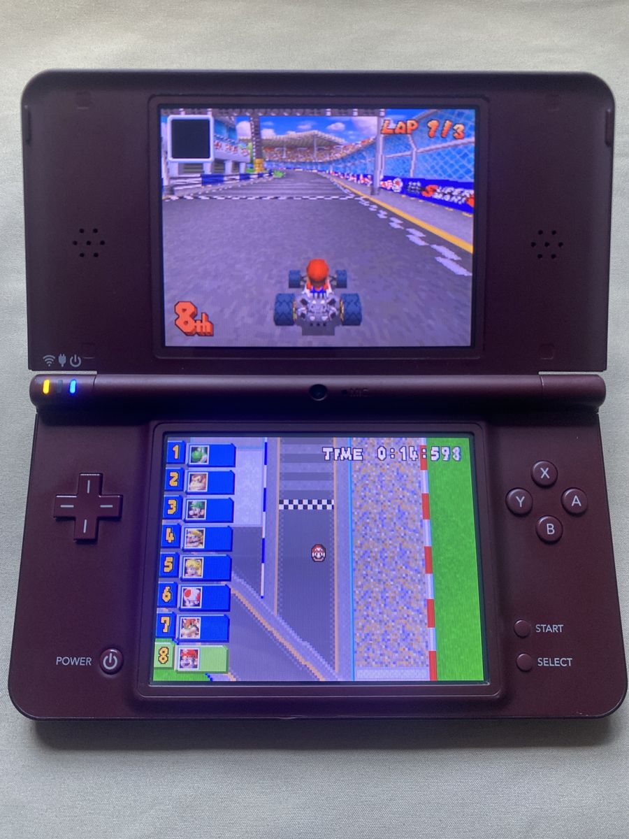 Nintendo DSI XL Red color -Good condition- Modded.